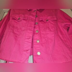 Judy Blue Hot Pink Denim Jacket